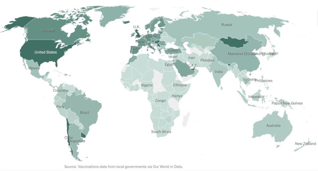 stark gap in covid vaccine worldwide